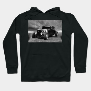 1929 - Ford Model A - Hot Rod - black white Hoodie